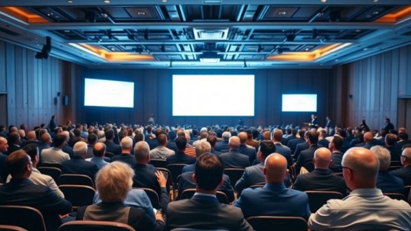 Business conference on finance for auto in a modern room.