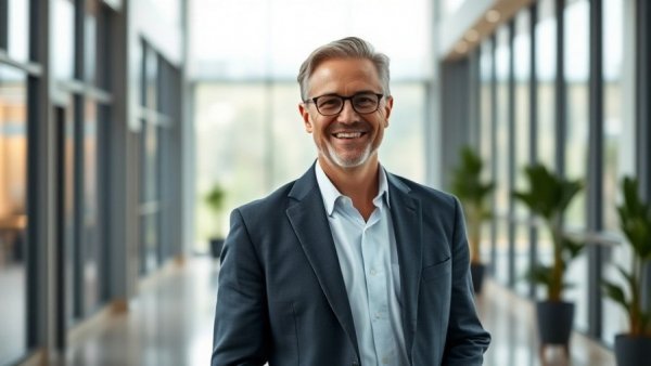 Middle-aged man in a suit at office, related to Reynolds logistics tool.