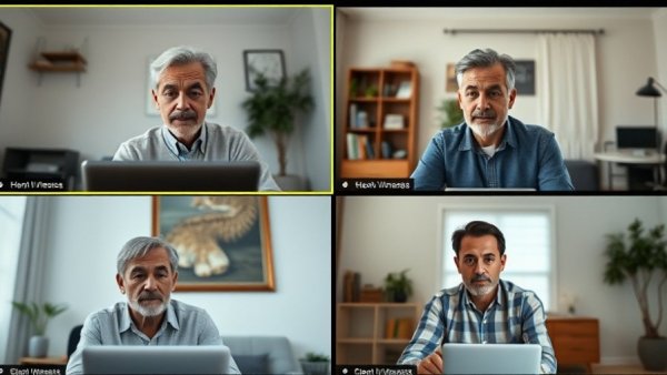 Virtual meeting of professionals discussing leadership in automotive.
