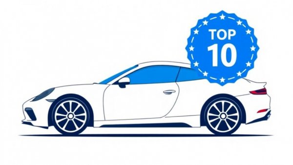 Stylized top 10 badge on a car outline, representing Toyota and Lexus brand consideration.