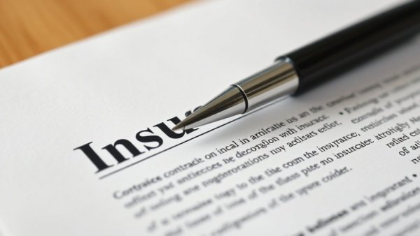 Contract document with pen highlighting insurance, related to auto insurance cost reprieve.