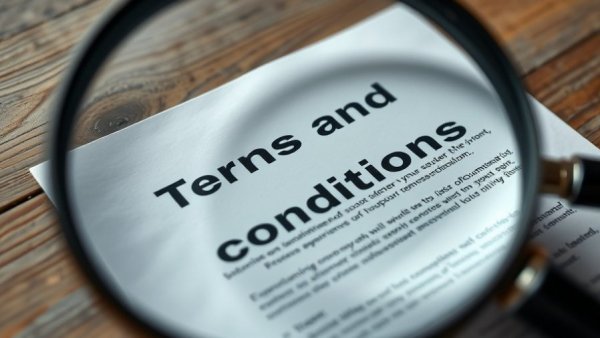 Magnified view of terms and conditions document for data breach compliance for auto dealers.