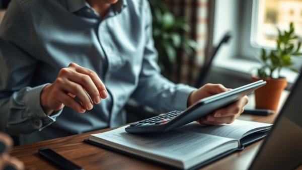 Person calculating finances, illustrating auto credit availability.