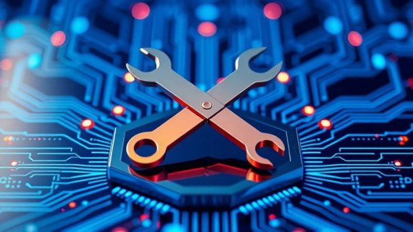 Futuristic tools icon representing ROI of software behavior tools.