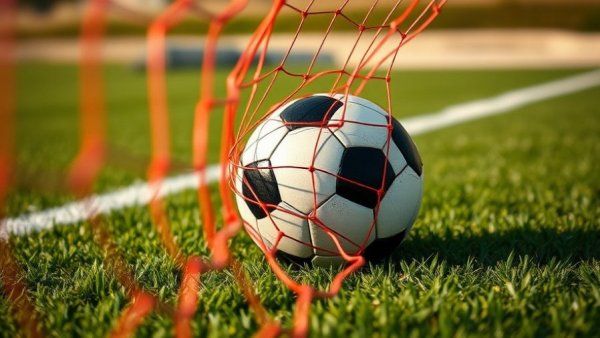 Soccer ball in goal net symbolizing World Cup excitement