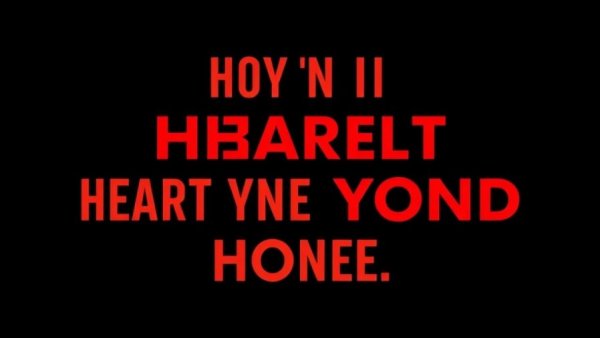 Heartfelt communication message with bold text on black background