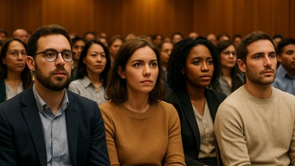 People engaged at AAA 2026 convention, conference attendees listening