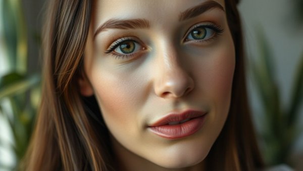 Portrait of a woman indoors, showcasing serenity, highlighting AI mental health concerns.