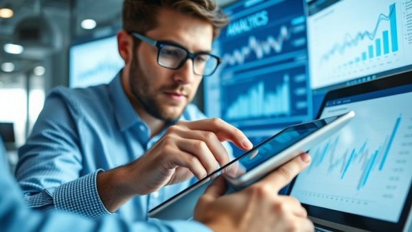 Generative Engine Optimization GEO analysis on tablet and laptop.