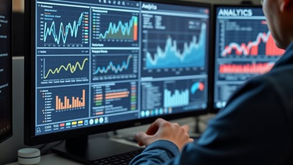 Generative Engine Optimization analytics on screens in digital workspace.