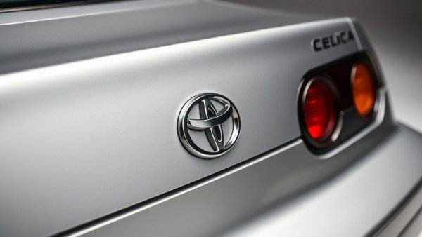 2027 Toyota GR Celica featuring a sleek silver spoiler and emblem.