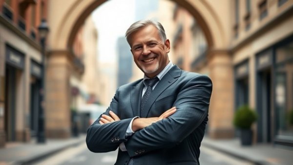 Confident man discussing Brainomix funding US expansion.