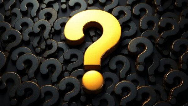 Golden question mark on black background symbolizing query and uncertainty in automotive appointment conversion.