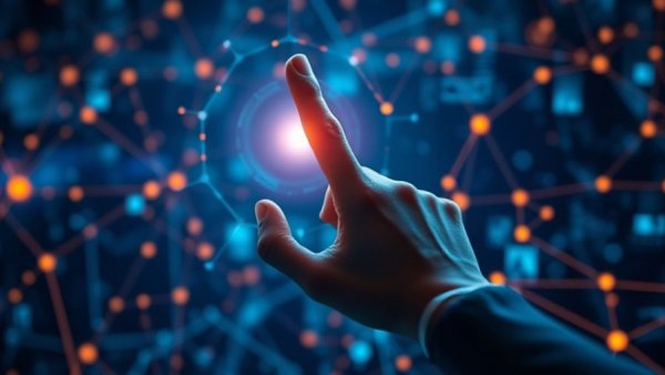 Apollo AssistantAI hand interacting with digital AI interface