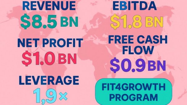 Amplifon revenue infographic displaying financial metrics.