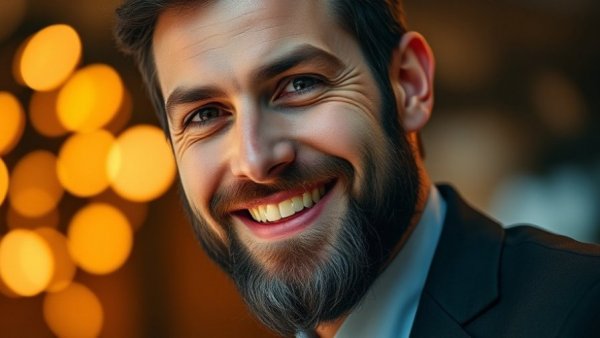 Justin Goins AutoTechIQ appointment portrait with warm background.