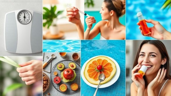 Collage of healthcare and lifestyle elements related to GLP-1 drugs partnership.