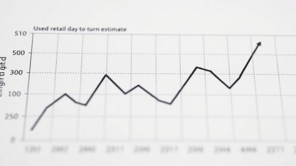 Graph depicting used retail days-to-turn estimate trends.