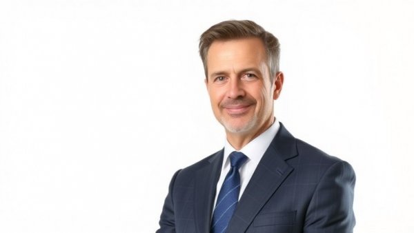 Confident middle-aged man in a suit related to Google AI breast cancer detection.