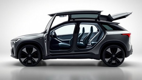 Futuristic electric SUV concept for Lucid Motors mid-size SUV plans.