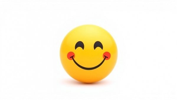 Cheerful emoji representing positivity and simple design.