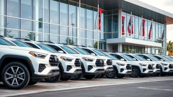 Modern car dealership illustrating U.S. automotive retail stability in 2025.