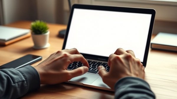 Hands typing on a laptop, ideal for F&I managers