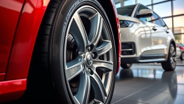 Car wheels in showroom reflecting used EVs days-on-market trends.