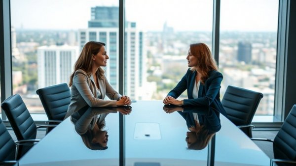 Talent Lifecycle Alignment meeting with three women in modern office.