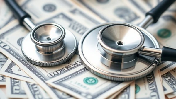 Stethoscope on dollars representing hospitals financial performance 2026.