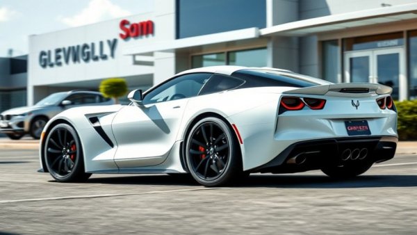 White sports car in front of a dealership highlighting 2025 dealership buy-sells record.