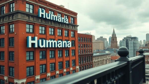 Humana building under cloudy sky, representing CommonSpirit Humana Medicare Advantage contract.