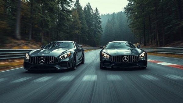 Camouflaged Mercedes-AMG GT Black Series racing on a track