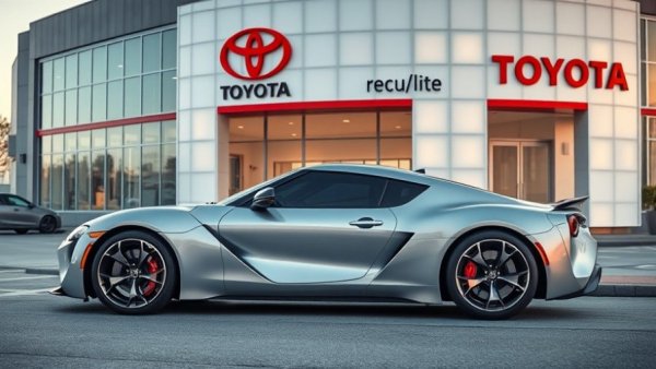 Modern car at Toyota dealership reflecting the buy-sell market 2025.