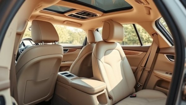 Car interior showcasing advanced crash avoidance systems.