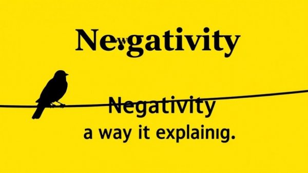 Overcoming negativity in dealership management, motivational quote on yellow background with birds.