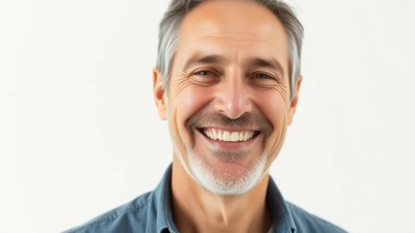 Portrait of a middle-aged man smiling confidently, symbolizing health innovation for prevention.