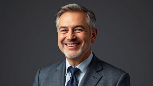 Middle-aged man smiling in a suit, representing NHS online healthcare transformation