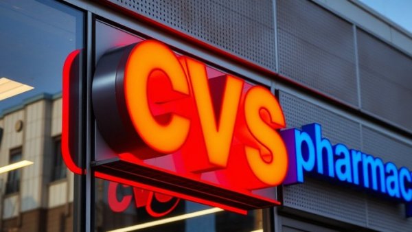 Close-up of CVS Pharmacy sign related to insulin pricing settlement.