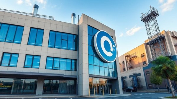 Stryker manufacturing building exterior with large logo and windows.