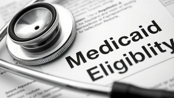 Close-up of Medicaid Eligibility document and stethoscope.