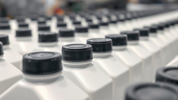 Close-up of plastic containers showing injection molding precision in production.