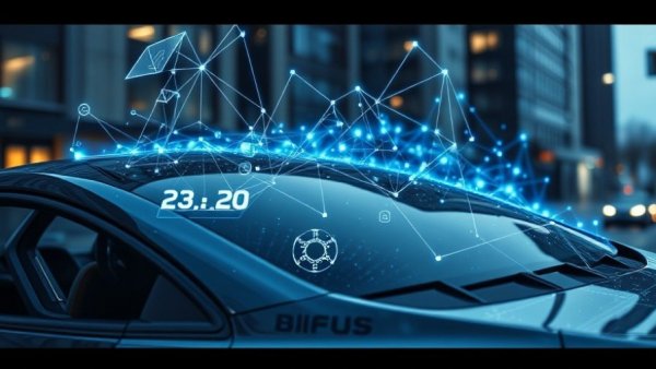 Futuristic Unified Vehicle Intelligence Platforms on a car.