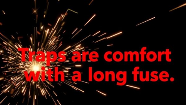 Bold text on sparks symbolizes leadership traps in automotive dealerships.