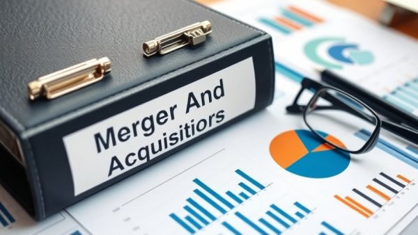 Dealers planning an exit strategy with charts and merger binder.