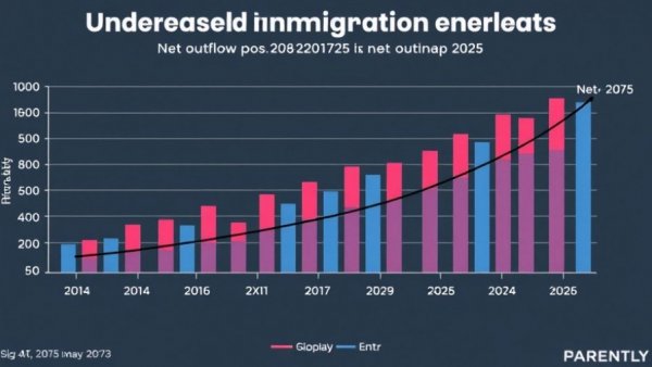 Graph of unauthorized immigration trends showing net outflow since 2025, March 2026 jobs report