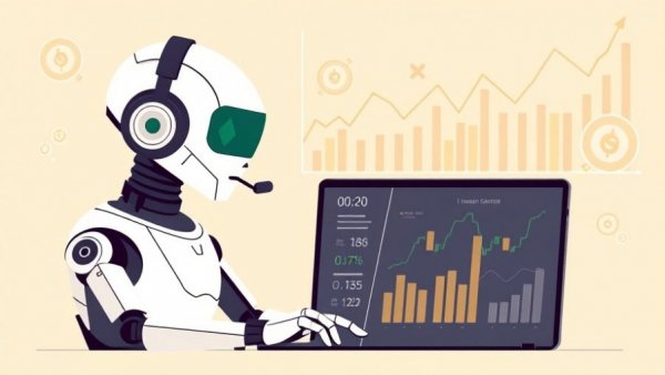 Illustration of AI sales agents in dealerships with data analysis.
