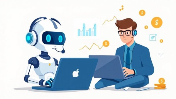AI chatbot and AI sales agent illustration comparing functions with analytics.
