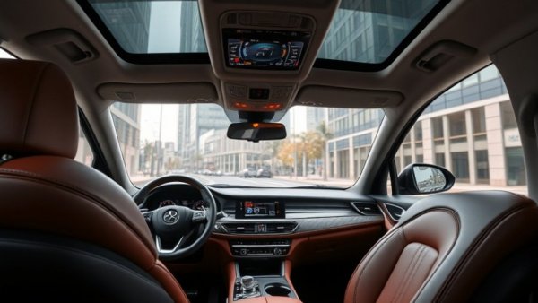 Luxurious 2025 Land Rover Defender interior with modern dashboard.