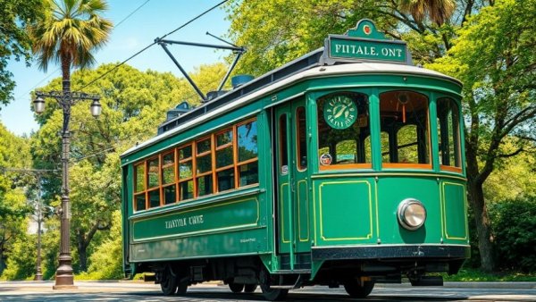 Vintage trolley at Shore Line Trolley Museum Connecticut